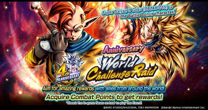 "Anniversary World Challenge Raid VS Hero Tapion" est activé dans Dragon Ball Legends!